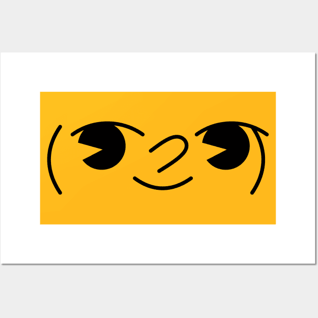 Pac-Man Lenny Face Wall Art by VicAnderson